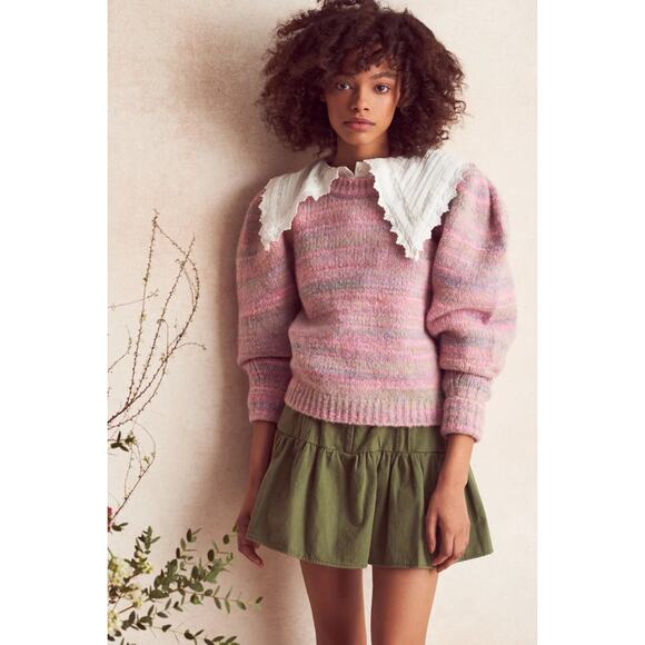 LoveShackFancy Aquarius Pullover Sweater Size Medium - Picture 3 of 15